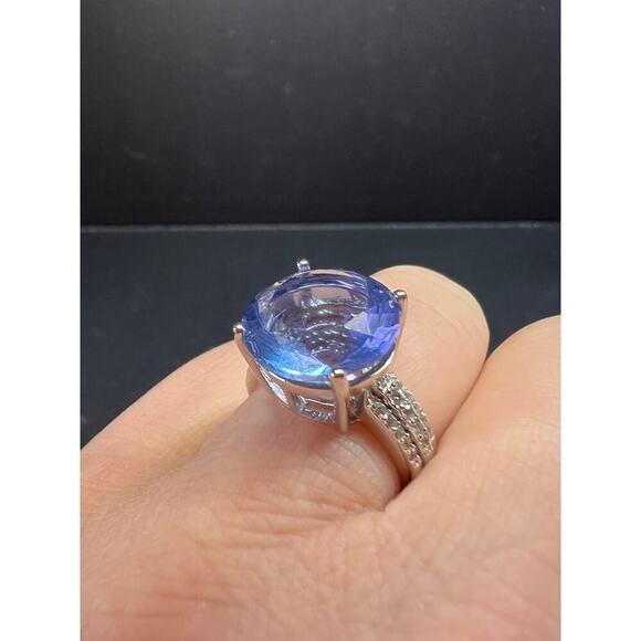 NEW color change fluorite sterling silver ring size 7 - Picture 4 of 16